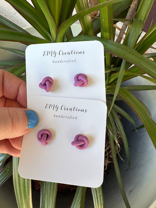 Purple knot studs