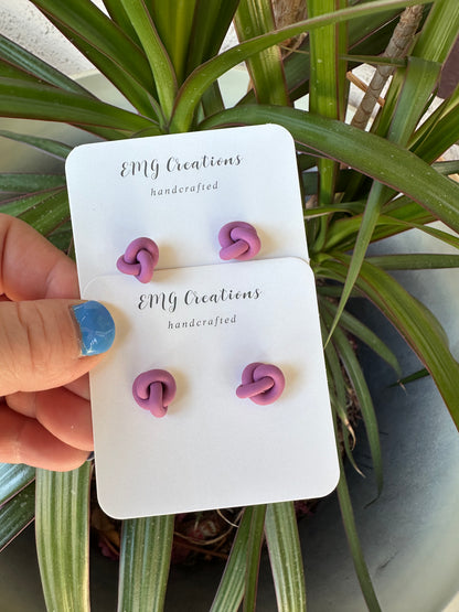 Purple knot studs