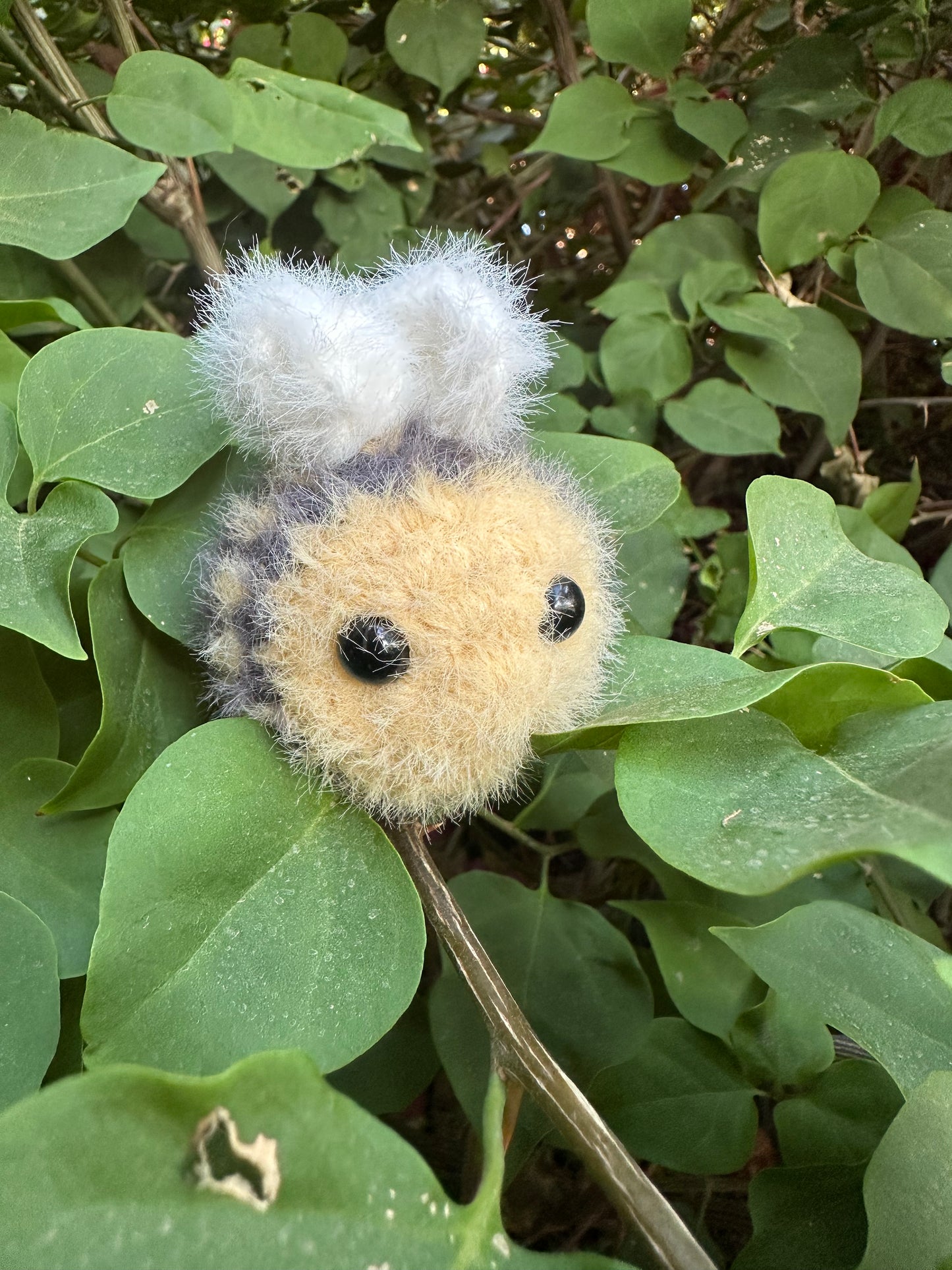 Fuzzy Bee Keychain